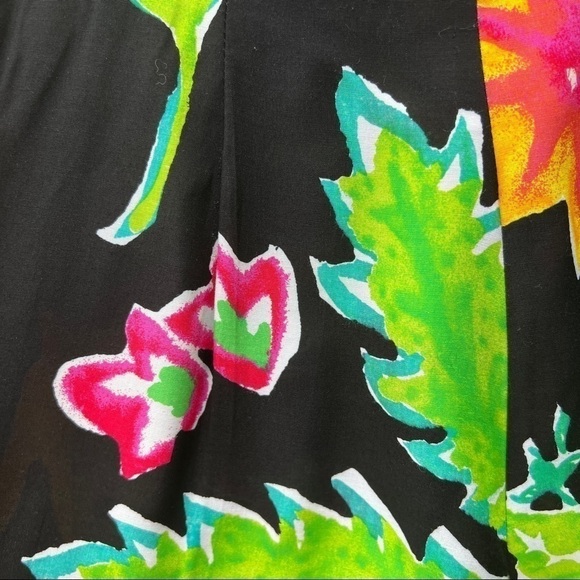 Vintage Pleated High Rise Colourful Lightweight Wide Leg Trouser Shorts - Picture 6 of 10